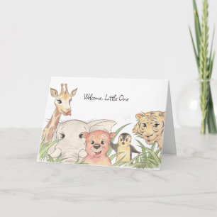Carte Bienvenue Petit(e) Safari Bébé Félicitations