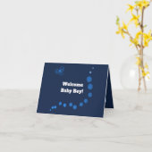 Carte Bienvenue petit garçon (Fleur jaune)