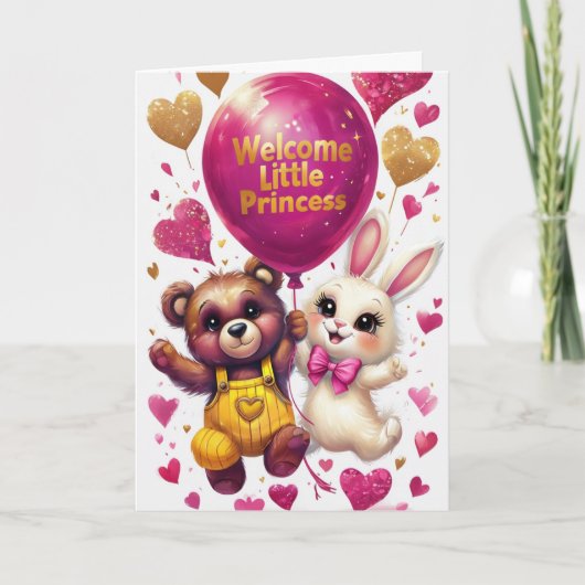 Carte Bienvenue Petite Princesse (Devant)