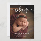 Carte Bienvenue Photos de naissance (Devant)
