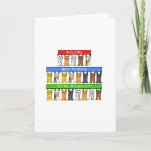 Carte Bienvenue Retour au travail Vous avez tous manqué 