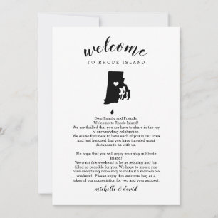 Carte Bienvenue Rhode Island Lettre Mariage & Itinéraire