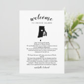 Carte Bienvenue Rhode Island Lettre Mariage & Itinéraire (Debout devant)