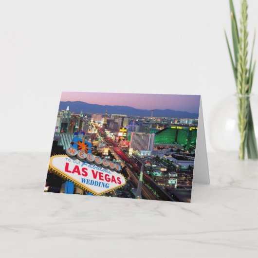 Carte Bienvenue Sur Notre Fabrique Las Vegas Mariage Car (Devant)