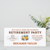 Carte Bière à thème brasserie Billet blanc Parti de retr (Debout devant)