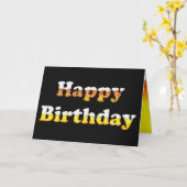 Carte Bière d'anniversaire (Fleur jaune)