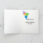 Carte Bière d'anniversaire avec la bougie (Intérieur)