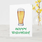 Carte Bière de houblon d'anniversaire (Fleur jaune)
