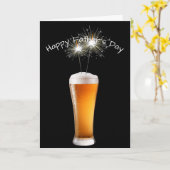 Carte Bière fête des pères Avec Éperviers (Fleur jaune)