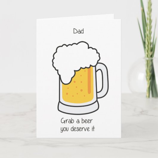 Carte Bière fête des pères Card (Devant)