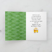 Carte Bière fête des pères sur la conception de poisson (Intérieur)