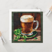 Carte bière irlandaise point de needlework (Devant/Arrière en situation)