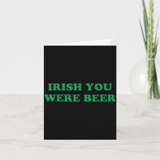 Carte Bière irlandaise trèfles drôles tampon saint patri