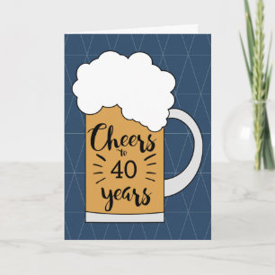 Carte Bière Santé pour 40 Ans Anniversaire