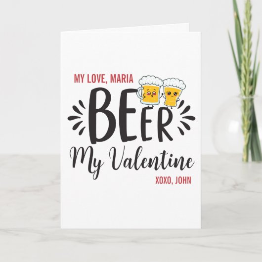 Carte BIÈRE SUR MESURE Mon Valentin ou Toute Proposition (Devant)