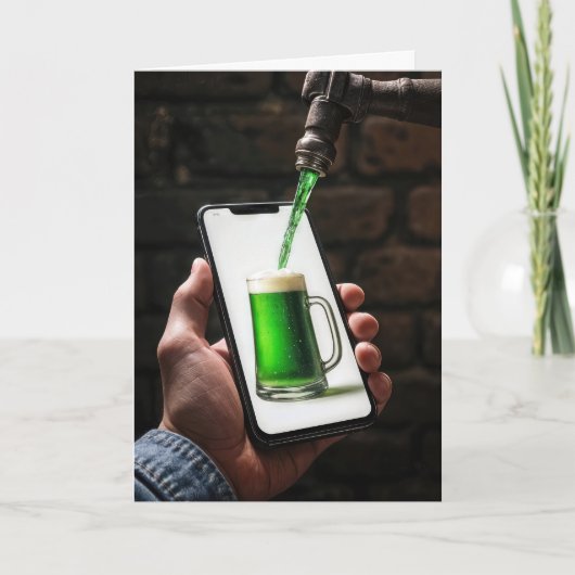 Carte Bière verte de la Saint-Patrick (Devant)