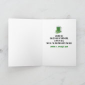 Carte Bière verte de la Saint-Patrick (Intérieur)