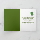 Carte Bière verte et ballon de la Saint-Patrick (Intérieur)