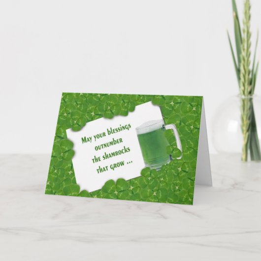 Carte Bière verte irlandaise (Devant)