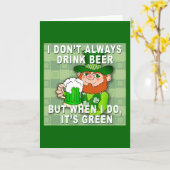 Carte Bière verte pour l'humour de Meme de Jour de la (Fleur jaune)