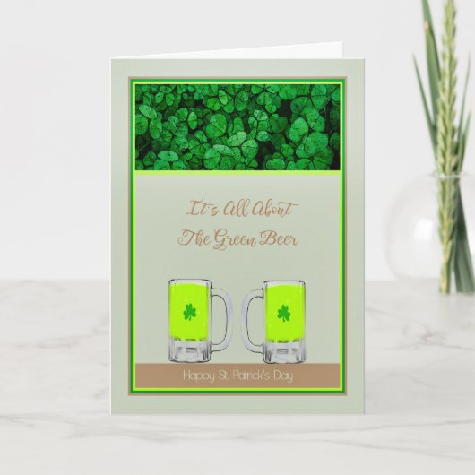 Carte Bière verte St. Patrick's Day (Devant)