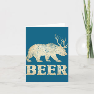 Carte Bières anciennes Bear Deer