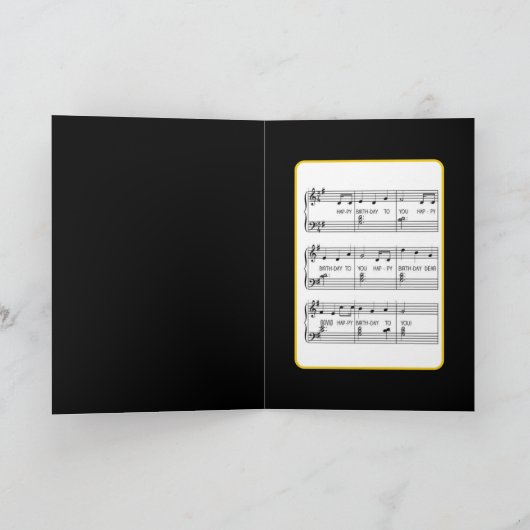 Carte Bières d'anniversaire en noir (Intérieur)