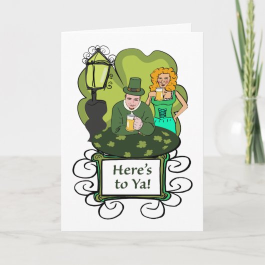 Carte Bières de la Saint-Patrick Acclamations Larmes de  (Devant)