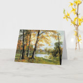 Carte Bierstadt - Un lac calme, belle peinture, (Fleur jaune)