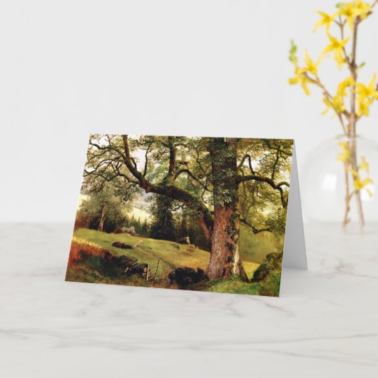 Carte Bierstadt - Un sentier à travers les arbres (Fleur jaune)