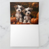 Carte Biewer Terrier chiot Automne Delight Pumpkin  (Intérieur)