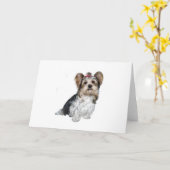 Carte Biewer Yorkshire Terrier (Fleur jaune)