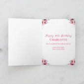 Carte Big 30th Birthday Photo Collage Rose Flower Woman (Intérieur)