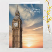 Carte Big Ben London (Fleur jaune)