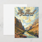 Carte Big Bend National Park Texas Desert Retro Card (Devant / Derrière)