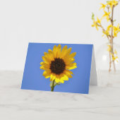 Carte Big Blue Sky et Wild Sunflower Note Card (Fleur jaune)