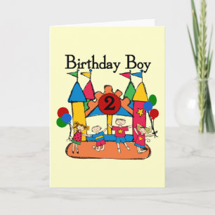 Carte Big Bounce Boy 2nd Birthday Tshirts et cadeaux