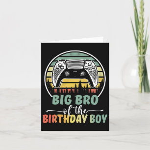Carte Big Bro Du Joueur Vidéo Enfant Anniversaire Corres