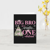 Carte Big Bro In A Winter Onederland Birthday Girl Chris (Fleur jaune)