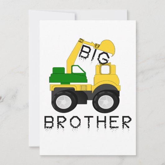 Carte Big Brother Cadeau pour Tractor Loys Boys Kids (Devant)