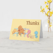 Carte Big Brown Ours & Amis Partager Quatre Chaises (Fleur jaune)
