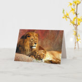 Carte Big Cats Set - 6 (Fleur jaune)