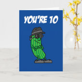 Carte Big Dill 10e Anniversaire Pickle Pun (Fleur jaune)