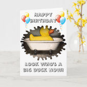 Carte Big Duck birthday (Fleur jaune)