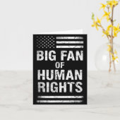 Carte Big Fan Of Human Rights Distressed American Flag A (Fleur jaune)