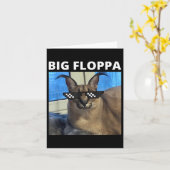 Carte Big Floppa Mat Chat (Fleur jaune)