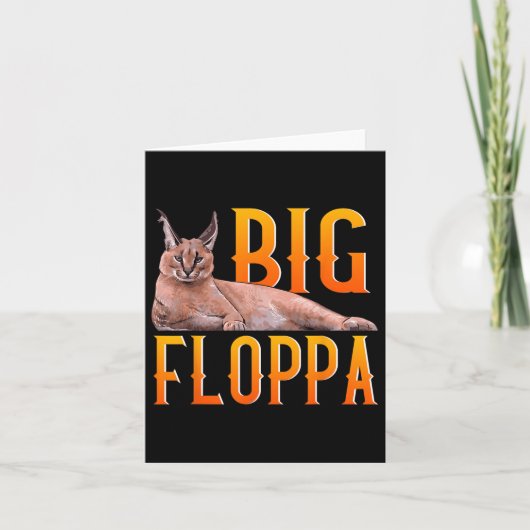 Carte Big Floppa mème mignonne chat caracal (Devant)