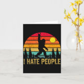 Carte Big Foot Sasquatch I Hate People Funny Bigfoot Vin (Fleur jaune)