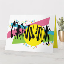 BIG Fun Colorful Félicitations Fête 8x10