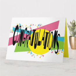 Carte BIG Fun Colorful Félicitations Fête 8x10